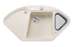 Blanco Delta II - Fregadero De Silgranite, 1057x575 Mm, Con Control De Desagüe Y Accesorios, InFino, Blanco Suave 527055