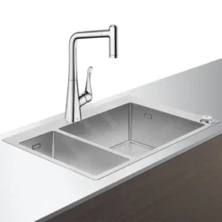 Hansgrohe Fregaderos - Conjunto De Fregadero Y Grifo C71-F655-04 Select, Cromo 43210000