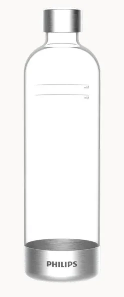 Philips GoZero - Botella Para La Máquina Para Hacer Agua Con Gas, Capacidad 1 L, Plástico/acero Inoxidable ADD912/10