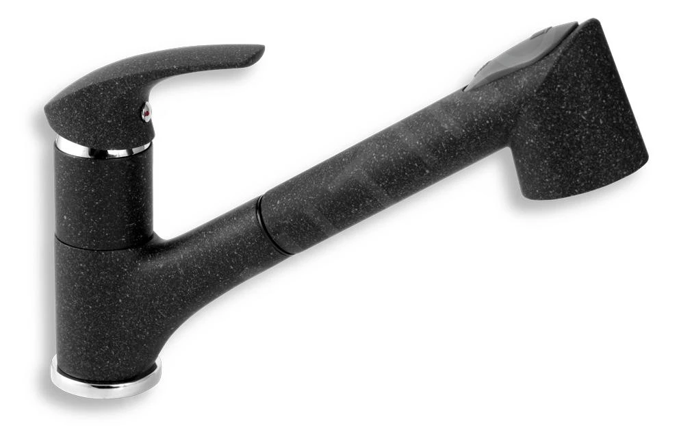 Novaservis Metalia 57 - Grifo De Fregadero Con Ducha Extraíble Y Conmutador, Granito-negro 57081,GRB 1 Novaservis Metalia 57 - Grifo De Fregadero Con Ducha Extraíble Y Conmutador, Granito-negro 57081,GRB