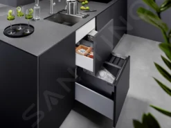 Blanco Flexon II - Cubo De Basura Extraíble Empotrado, Con Compartimientos Separados, Capacidad 46 L 526643 -Cocina Tienda De Ventas 086059b3b06d2cbad65bec3e