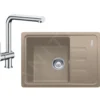 Franke Conjuntos De Cocina - Conjunto De Cocina G116, Fregadero De Fragranite BSG 611-62 Y Grifo Samoa, Cachemira/cromo 114.0510.433