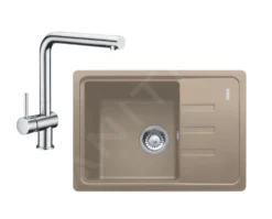 Franke Conjuntos De Cocina - Conjunto De Cocina G116, Fregadero De Fragranite BSG 611-62 Y Grifo Samoa, Cachemira/cromo 114.0510.433