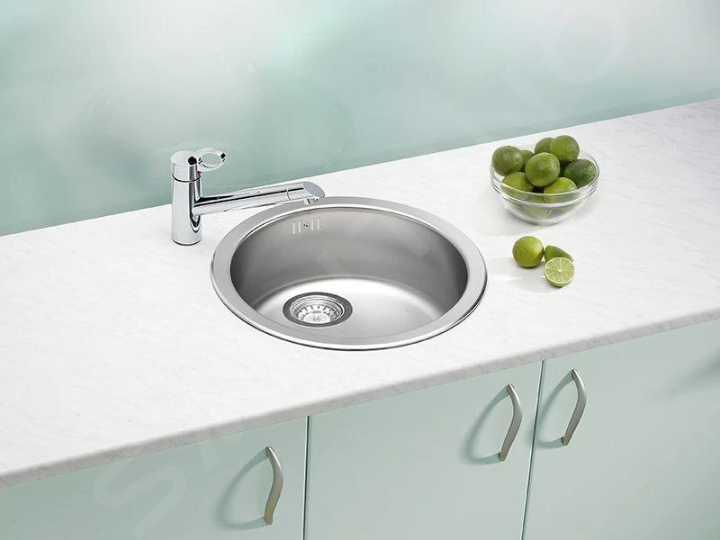 Alveus Form - Fregadero Diámetro 450 Mm, Desagüe 90 Mm, Acero Inoxidable 1084837 3 Alveus Form - Fregadero Diámetro 450 Mm, Desagüe 90 Mm, Acero Inoxidable 1084837 - Imagen 3