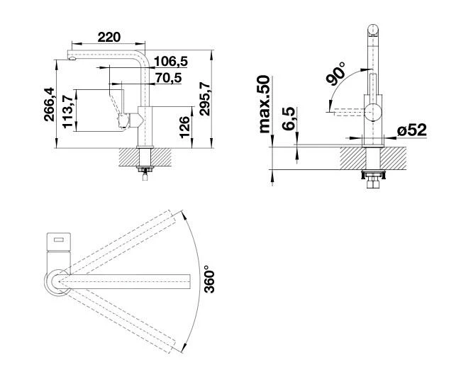 Blanco Lanora - Grifo De Fregadero, Acero Inoxidable Cepillado 523122 2 Blanco Lanora - Grifo De Fregadero, Acero Inoxidable Cepillado 523122 - Imagen 2