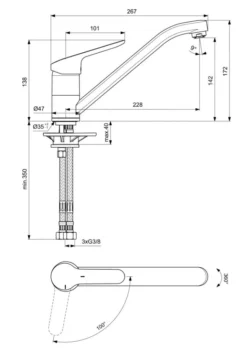 Ideal Standard CeraFlex - Grifo De Cocina, Cromo BC130AA -Cocina Tienda De Ventas 09980de7f276b3ac7e9c0cbd