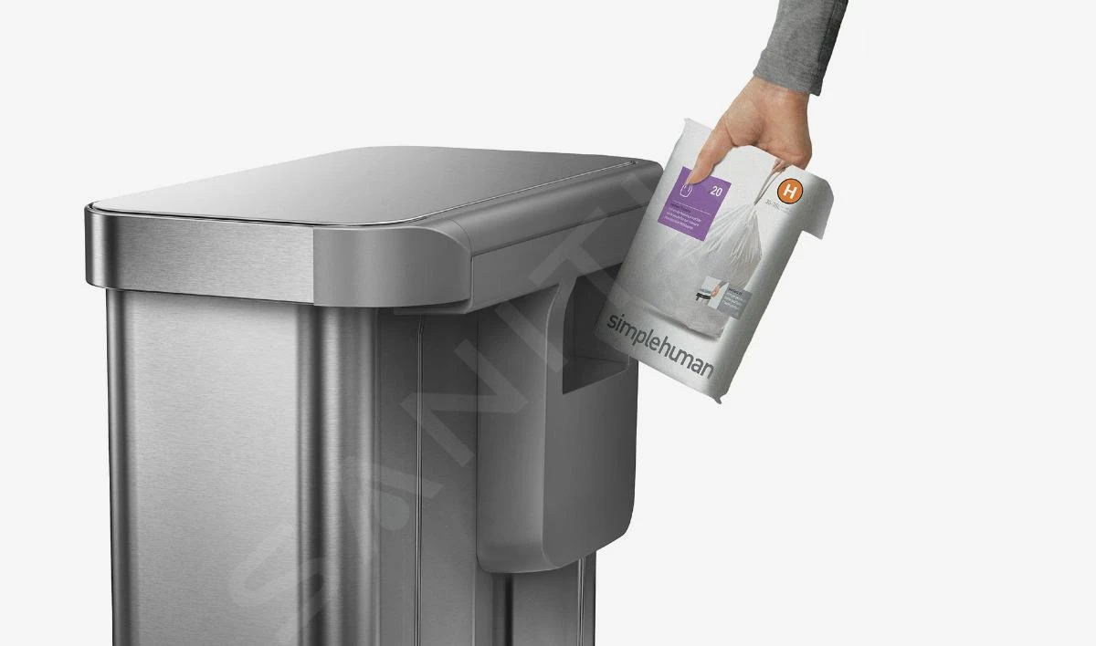 Simplehuman Cubos De Basura - Cubo De Basura Para Residuos Clasificados, Con Bolsillo Para Bolsas, 58 L, Acero Inoxidable Cepillado CW2025 10 Simplehuman Cubos De Basura - Cubo De Basura Para Residuos Clasificados, Con Bolsillo Para Bolsas, 58 L, Acero Inoxidable Cepillado CW2025 - Imagen 10