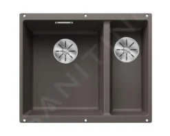 Blanco Subline 340/160 - Fregadero De Silgranite, 555x460 Mm, Seno A La Izquierda, InFino, Gris 527345