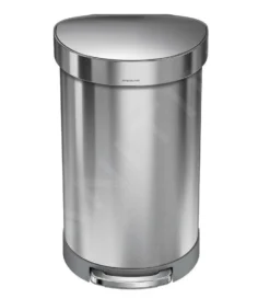 Simplehuman Cubos De Basura - Cubo De Basura 45 L, Acero Inoxidable Cepillado CW2030