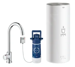 Grohe Red - Grifo De Fregadero Mono Con Calentamiento De Agua Y Filtro, Tanque M, Cromo 30085001