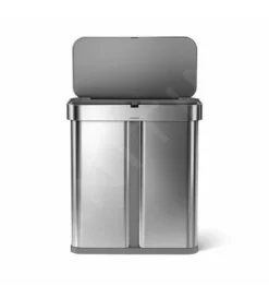 Simplehuman Cubos De Basura - Cubo De Basura Con Apertura Sin Contacto Para Residuos Clasificados, Con Sensor De Voz Y De Movimiento, 58 L, Acero Inoxidable Cepillado ST2036 -Cocina Tienda De Ventas 1add9af730cd02f0b4ba7bba