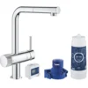 Grohe Blue Pure - Conjunto De Grifo De Fregadero Minta Con Filtro Y Mango Extraíble, Cromo 30382000