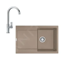 Franke Conjuntos De Cocina - Conjunto De Cocina G167, Fregadero De Fragranite MRG 611 Y Grifo FP 0408.031, Cachemira/cromo 114.0587.939