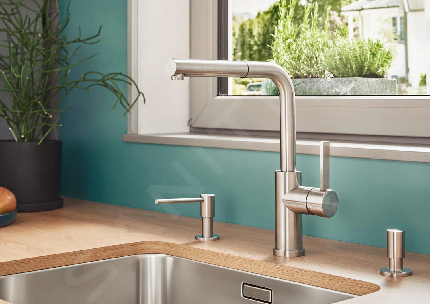 Blanco Lanora S-F - Grifo De Fregadero Con Salida Extraíble, Plegable Bajo Ventana, Acero Inoxidable Cepillado 526180 5 Blanco Lanora S-F - Grifo De Fregadero Con Salida Extraíble, Plegable Bajo Ventana, Acero Inoxidable Cepillado 526180 - Imagen 5