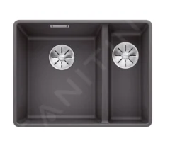 Blanco Subline 340/160 - Fregadero De Silgranite, 552x427 Mm, Seno De Fregadero A La Izquierda, Roca Gris 523569