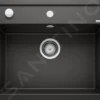 Blanco Dalago 6 - Fregadero De Silgranite, 605x500 Mm, Con Control De Desagüe, Negro 525875