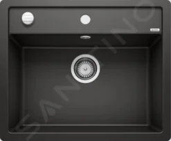 Blanco Dalago 6 - Fregadero De Silgranite, 605x500 Mm, Con Control De Desagüe, Negro 525875