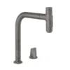 Hansgrohe M71 - Grifo De Fregadero M7120-H200 Con Ducha Extraíble, Instalación De 2 Orificios, SBOX, Cromo Negro Cepillado 73818340