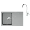 Franke Conjuntos De Cocina - Set T96, Tectonitový Dřez OID 611-78 Y Grifo FP 9000.031, Gris/cromo 143.0675.619