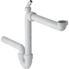 Geberit Accesorios - Tapón De Olor De Tubo Para Fregadero, Ahorro De Espacio, Salida Horizontal, D 50 Mm 152.819.11.1