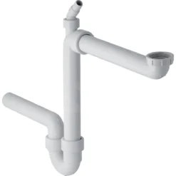 Geberit Accesorios - Tapón De Olor De Tubo Para Fregadero, Ahorro De Espacio, Salida Horizontal, D 50 Mm 152.819.11.1