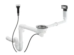 Hansgrohe Juegos De Desagüe - Conjunto De Desagüe Automático Con Rebosadero Para Fregadero De Un Seno, Acero Inoxidable 43931800