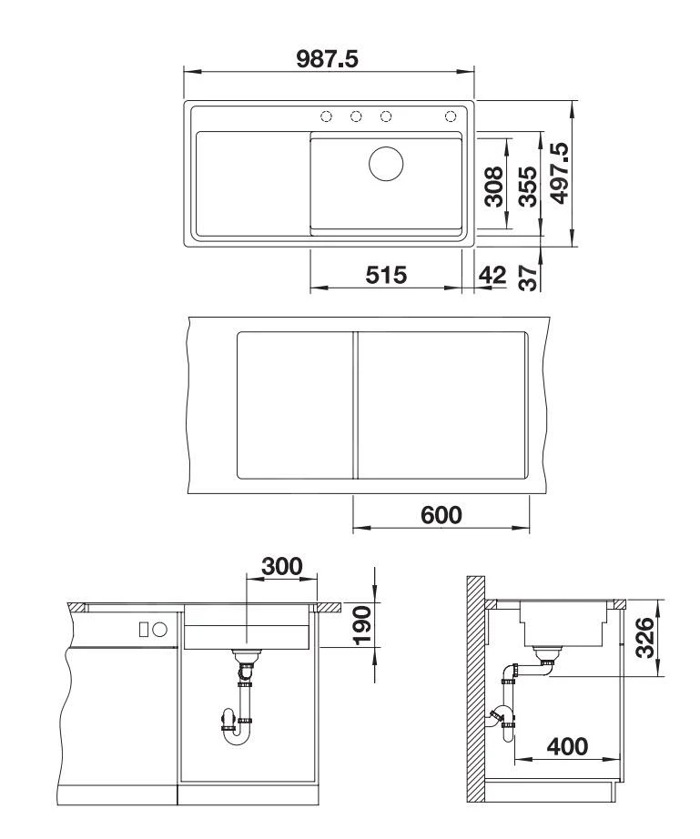 Blanco Zenar XL 6 - Fregadero De Silgranite, 987,5x497,5 Mm, Steamer Plus, Con Control De Desagüe Y Accesorios, Negro 526056 2 Blanco Zenar XL 6 - Fregadero De Silgranite, 987,5x497,5 Mm, Steamer Plus, Con Control De Desagüe Y Accesorios, Negro 526056 - Imagen 2
