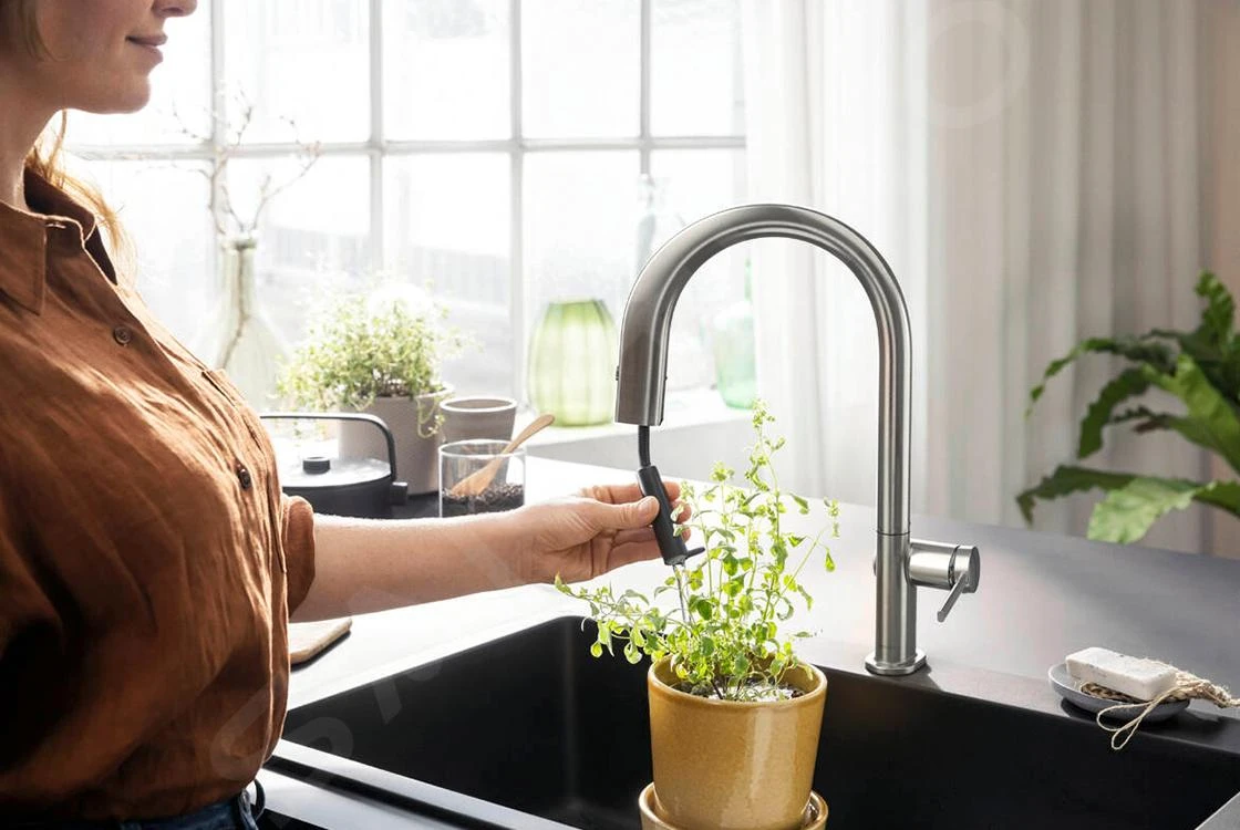 Hansgrohe Aqittura M91 - Grifo De Fregadero Con Caño Extraíble Y Filtración, SBox, Aspecto De Acero Inoxidable 76800800 3 Hansgrohe Aqittura M91 - Grifo De Fregadero Con Caño Extraíble Y Filtración, SBox, Aspecto De Acero Inoxidable 76800800 - Imagen 3