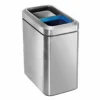 Simplehuman Cubos De Basura - Cubo Abierto Para Residuos Clasificados 20 L, Acero Inoxidable Cepillado CW1470
