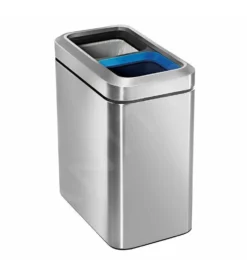 Simplehuman Cubos De Basura - Cubo Abierto Para Residuos Clasificados 20 L, Acero Inoxidable Cepillado CW1470
