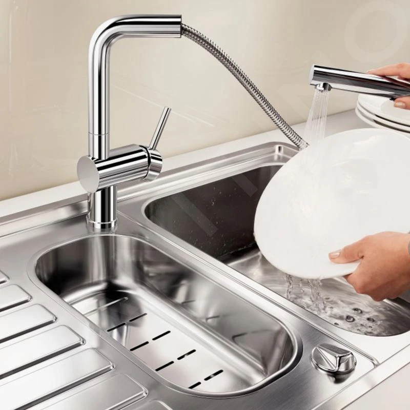 Blanco Linus S-F - Grifo De Fregadero Con Salida Extraíble, Plegable Bajo Ventana, Cromo 514023 5 Blanco Linus S-F - Grifo De Fregadero Con Salida Extraíble, Plegable Bajo Ventana, Cromo 514023 - Imagen 5