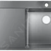 Hansgrohe Fregaderos - Fregadero Sobre Encimera S717-F450, Acero Inoxidable 43307800