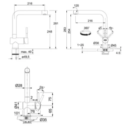 Franke Conjuntos De Cocina - Conjunto De Cocina G95, Fregadero De Fragranite BFG 611-62 + Grifo SAMOA, Piedra Gris/cromo 114.0438.987 7 Franke Conjuntos De Cocina - Conjunto De Cocina G95, Fregadero De Fragranite BFG 611-62 + Grifo SAMOA, Piedra Gris/cromo 114.0438.987 -Cocina Tienda De Ventas 3e8728eb891026345fa4de19 8