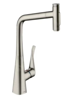 Hansgrohe M71 - Grifo De Fregadero M7117-H320 Con Ducha Extraíble, SBOX, Aspecto De Acero Inoxidable 73816800