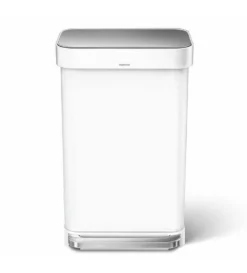 Simplehuman Cubos De Basura - Cubo De Basura Con Bolsillo Para Bolsas, 45 L, Blanco CW2027 11 Simplehuman Cubos De Basura - Cubo De Basura Con Bolsillo Para Bolsas, 45 L, Blanco CW2027 -Cocina Tienda De Ventas 40a5067b081f8065eee0e487