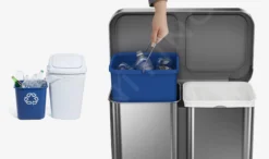 Simplehuman Cubos De Basura - Cubo De Basura Para Residuos Clasificados, Con Bolsillo Para Bolsas, 58 L, Acero Inoxidable Cepillado CW2025 13 Simplehuman Cubos De Basura - Cubo De Basura Para Residuos Clasificados, Con Bolsillo Para Bolsas, 58 L, Acero Inoxidable Cepillado CW2025 -Cocina Tienda De Ventas 416360b22bc3fe65656a1e38