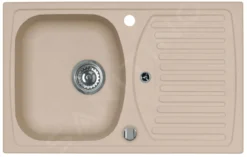 Alveus Record - Fregadero De Granito 780x480 Mm, Con Control De Desagüe, Beige 1130330