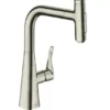 Hansgrohe M71 - Grifo De Fregadero Metris Select Con Ducha Extraíble, Aspecto De Acero Inoxidable 73822800