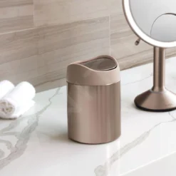 Simplehuman Cubos De Basura - Cubo De Basura Mini Para Mesa 1,5 L, Rose Gold CW2085 -Cocina Tienda De Ventas 49877680e72cf91c254a6d66