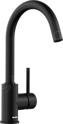 Blanco Mida - Grifo De Fregadero, Negro Mate 526649