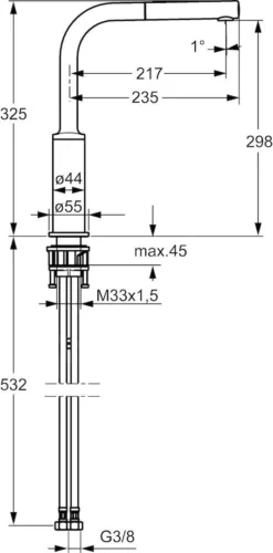 Hansa Ronda - Grifo Monomando De Fregadero Con Ducha Extraíble, Cromo 54912273 -Cocina Tienda De Ventas 4f2b512ed11bceb8172e5e6e