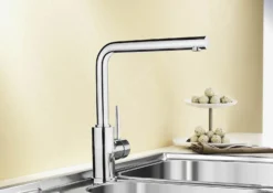 Blanco Mila - Grifo De Fregadero, Cromo 519414 -Cocina Tienda De Ventas 56b45715ff763e0e0f054ab6