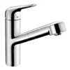 Hansgrohe Focus M42 - Grifo De Fregadero M427-H150 Con Ducha Extraíble, Cromo 71814000