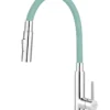 Novaservis Ferro - Grifo Para Fregadero Con Brazo Flexible E Interruptor, Menta/cromo 70730,0M