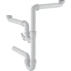 Geberit Accesorios - Tapón De Olores Para Fregadero Doble, Con Manguera Angular, Salida Horizontal, D 50 Mm 152.818.11.1