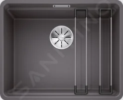 Blanco Etagon 500 - Fregadero De Silgranite, 527x427 Mm, Con Guías, Roca Gris 526344