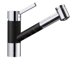 Blanco Tivo S - Grifo De Fregadero Con Ducha Extraíble, Negro/cromo 526279