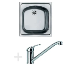 Franke Conjuntos De Cocina - Conjunto De Cocina N31, Fregadero De Acero Inoxidable ETN 610 + Grifo FB 250.031, Cromo 101.0283.213