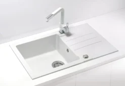 Alveus Rock - Fregadero De Granito 780x480 Mm, Con Control De Desagüe, Arctic 1090944 -Cocina Tienda De Ventas 65413c4a404dfa7cbed6066e