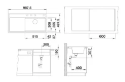 Blanco Zenar XL 6 - Fregadero De Silgranite, 988x498 Mm, Con Control De Desagüe Y Accesorios, InFino, Gris 527376 -Cocina Tienda De Ventas 68f478c8b32c5192b45b9e7d